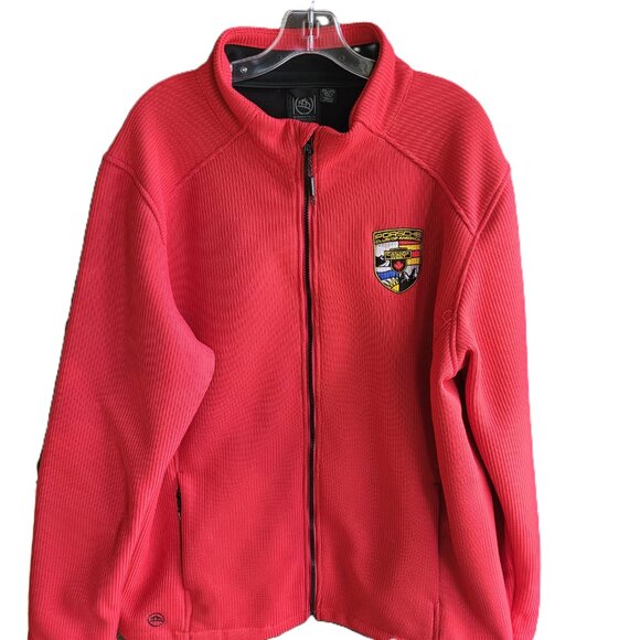 Porsche Club Canada West Logo Stormtech Full-Zip Red Performance Jacket Size XXL - Picture 2 of 16